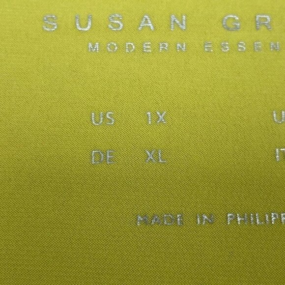 Susan Graver Yellow Modern Essentials Plus Size 1X Scoop Neck Top a1327 - Picture 4 of 8
